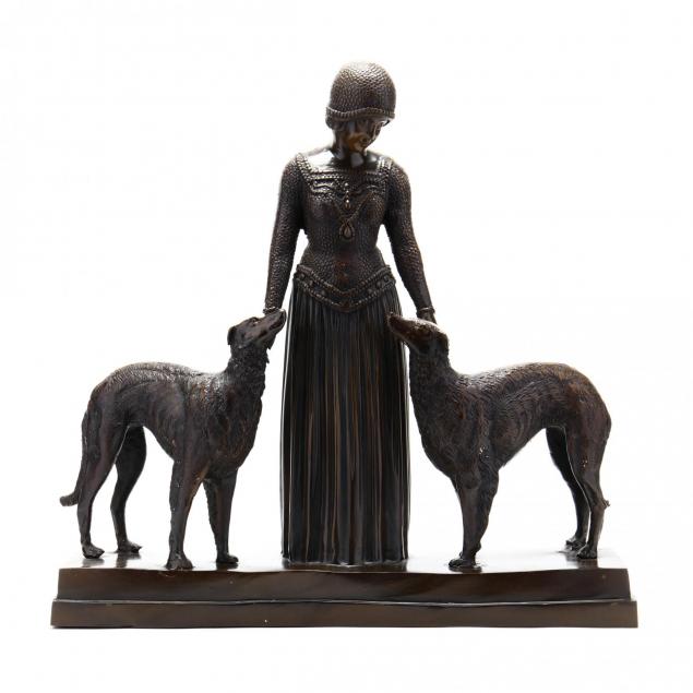 art-deco-style-bronze-woman-with-hounds