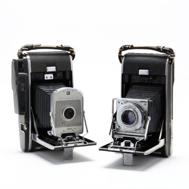 two-vintage-polaroid-cameras