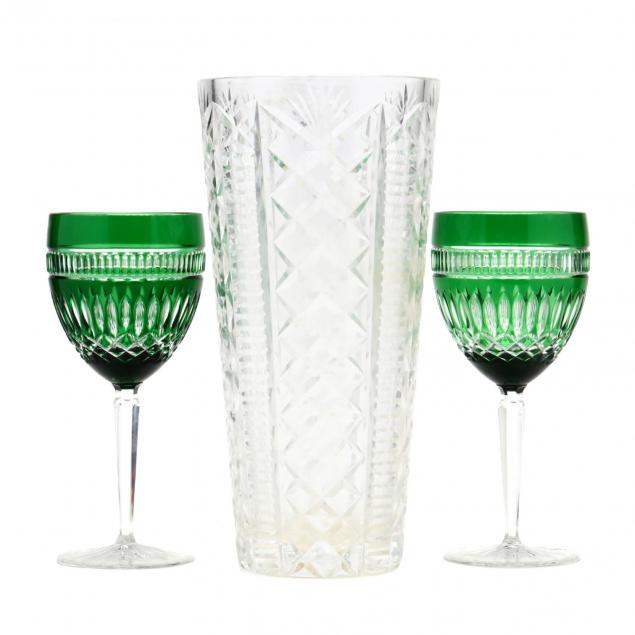 waterford-crystal-vase-and-goblets