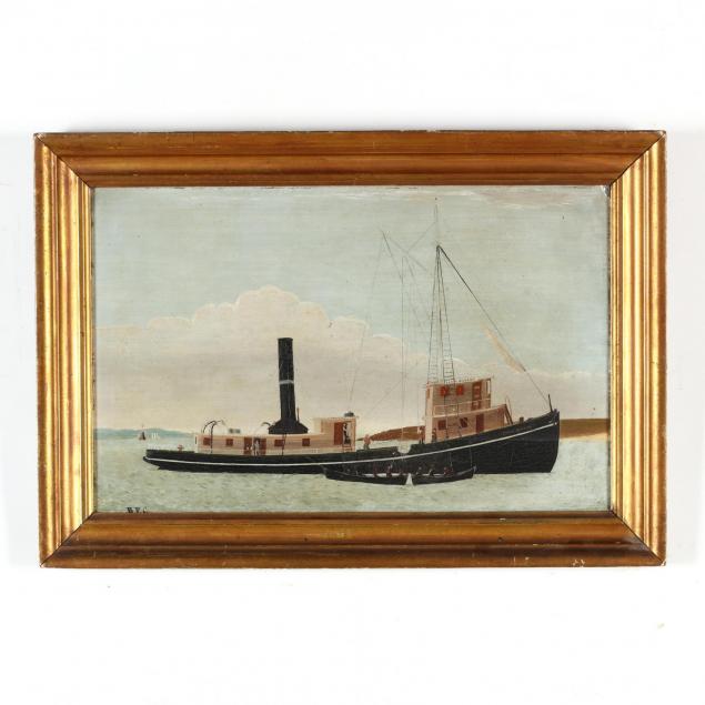 an-american-folk-art-painting-of-a-steam-drifter-edwin-dayton