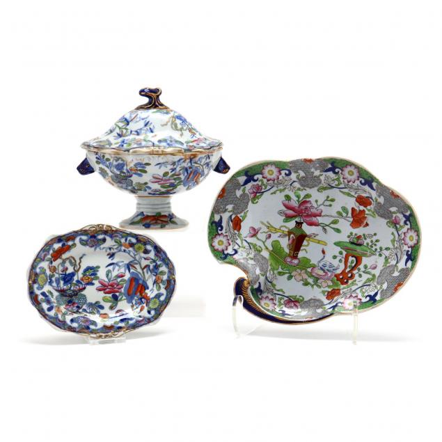 three-pieces-of-antique-english-ironstone