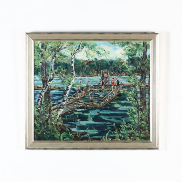 an-american-scene-painting-of-swimmers-at-lake-mohegan