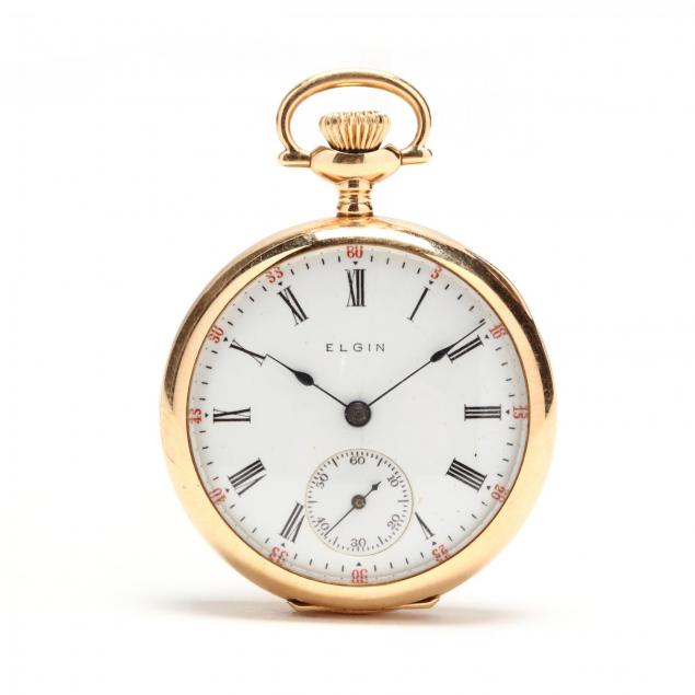 lady-s-antique-14kt-gold-open-face-pocket-watch-elgin