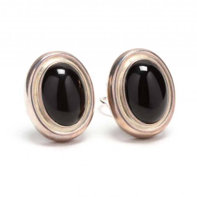 sterling-silver-black-onyx-ear-clips-paloma-picasso-for-tiffany-co