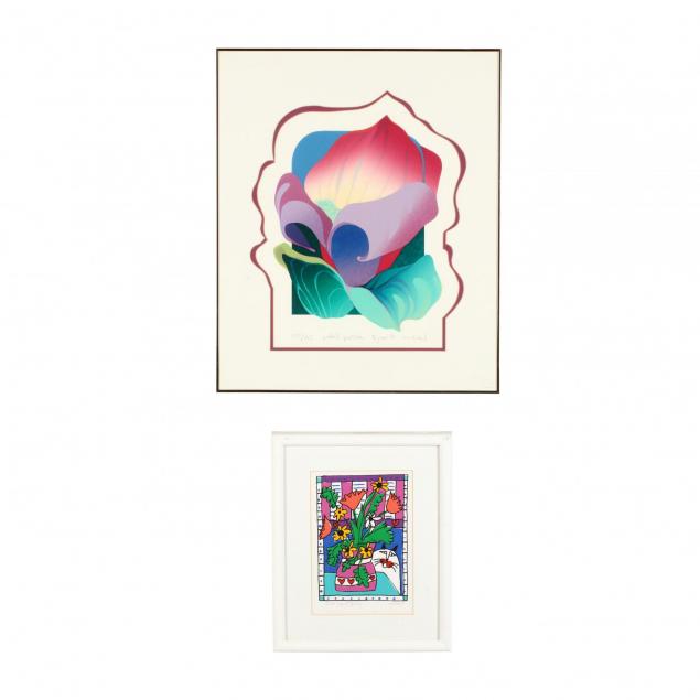 two-floral-screenprints