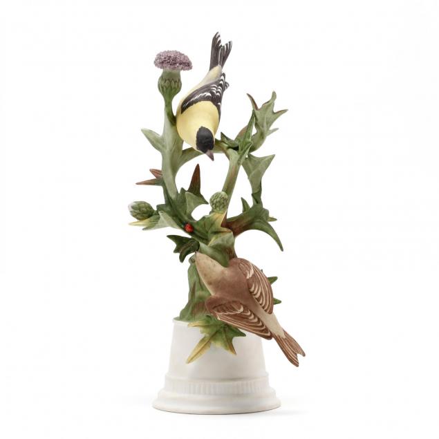 boehm-bisque-porcelain-goldfinches