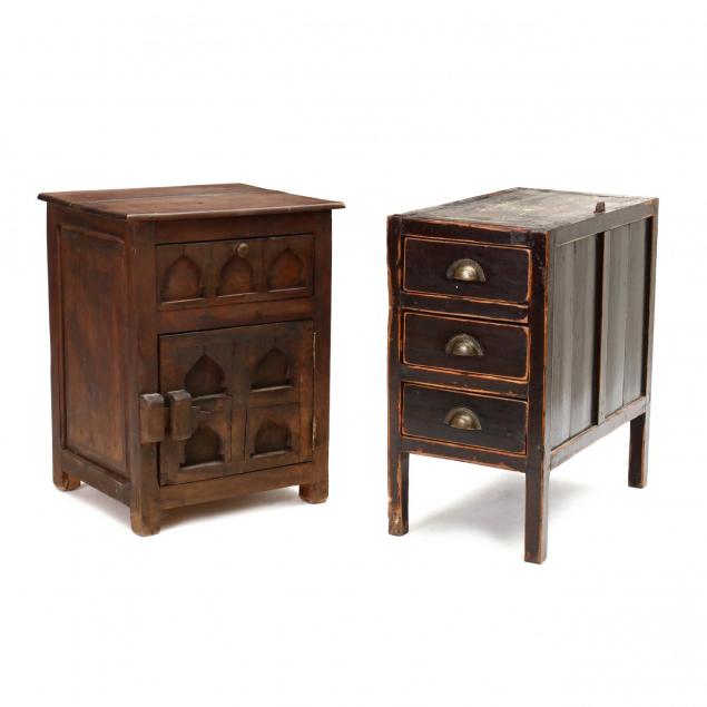 two-vintage-low-cabinets