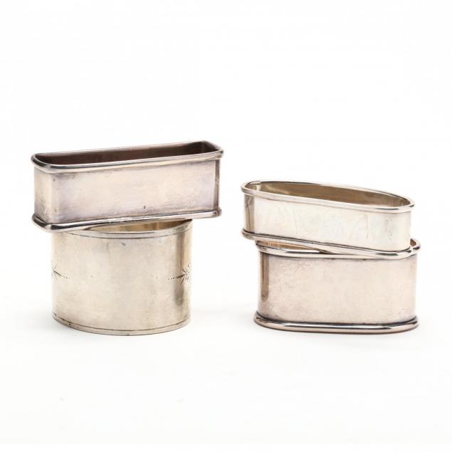 four-silver-napkin-rings