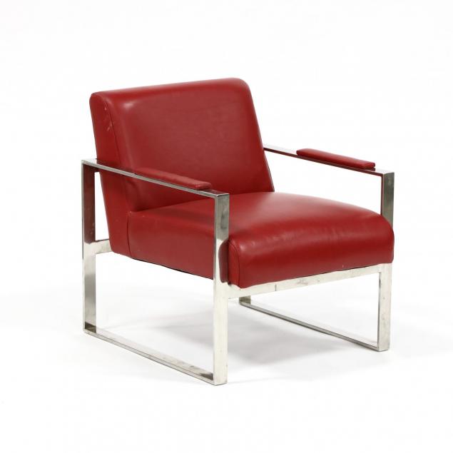chrome-leather-lounge-chair-in-the-manner-of-milo-baughman