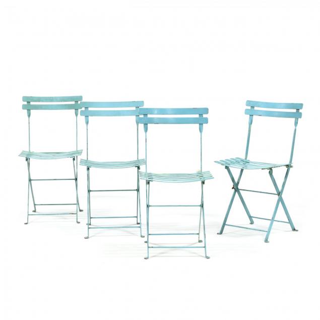 set-of-four-french-turquoise-painted-metal-bistro-chairs