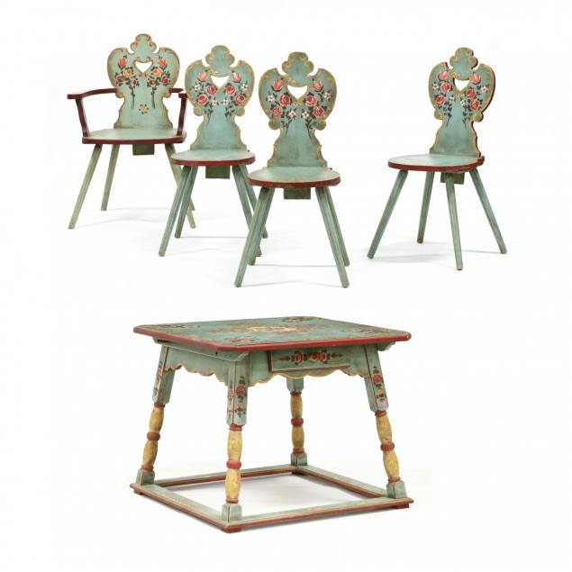 scandinavian-painted-five-piece-dining-set