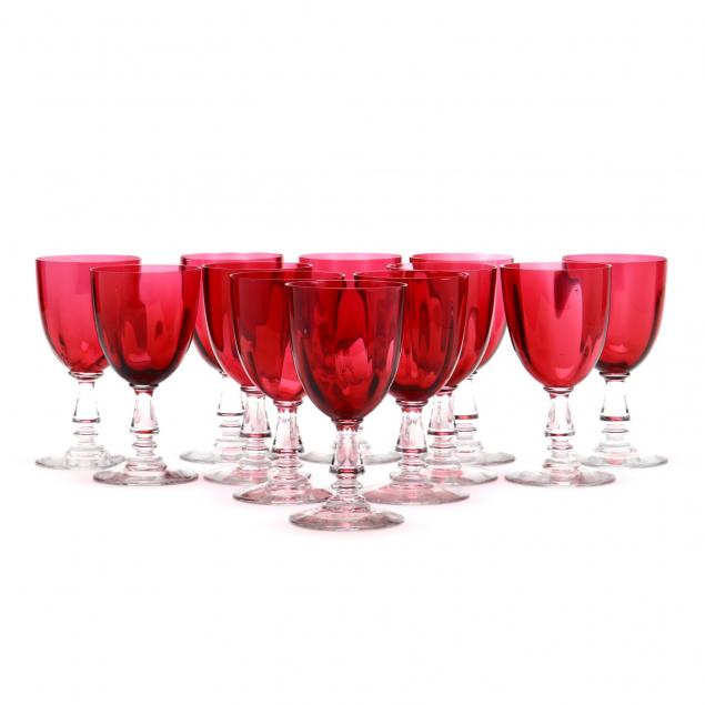 set-of-twelve-vintage-french-cranberry-glass-stems