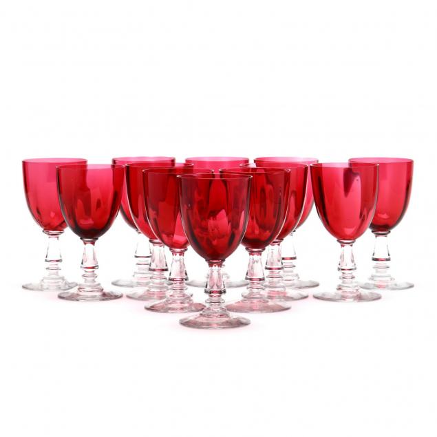 set-of-twelve-vintage-french-cranberry-glass-stems