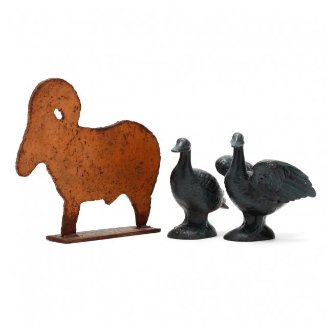 three-animal-form-iron-doorstops