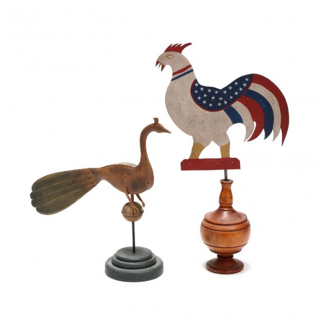 two-decorative-bird-form-weathervanes