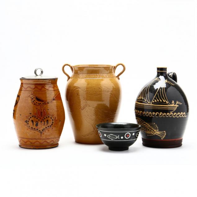 four-contemporary-pottery-vessels