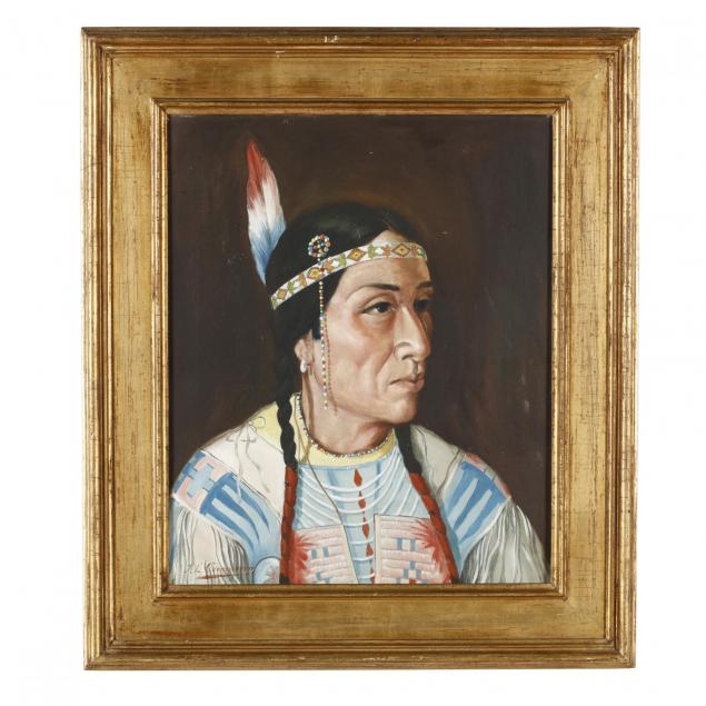 vintage-portrait-of-a-native-american-in-newcomb-macklin-frame