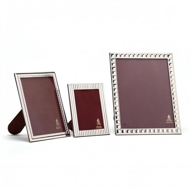 three-cunill-silversmiths-sterling-silver-picture-frames