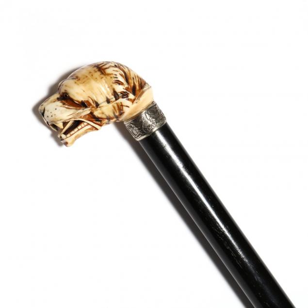 cane-with-carved-ivory-tiger-head