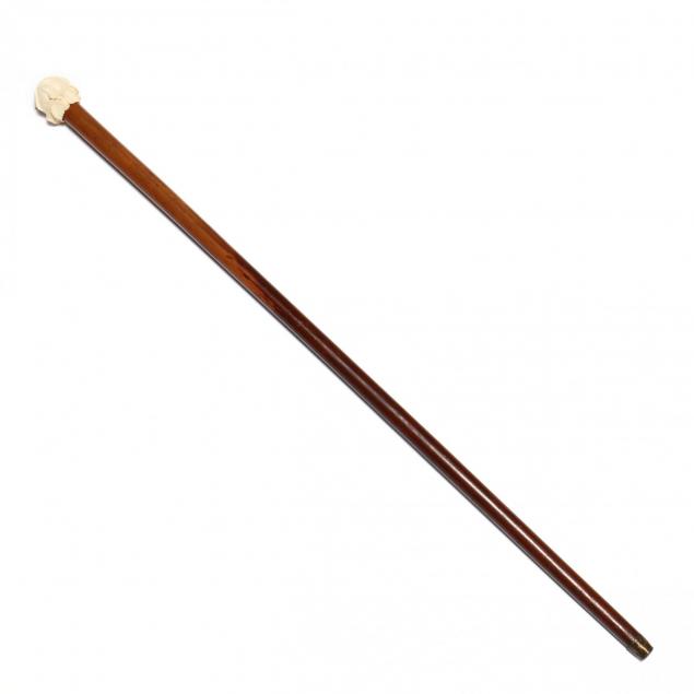 cane-with-carved-ivory-rose-knob