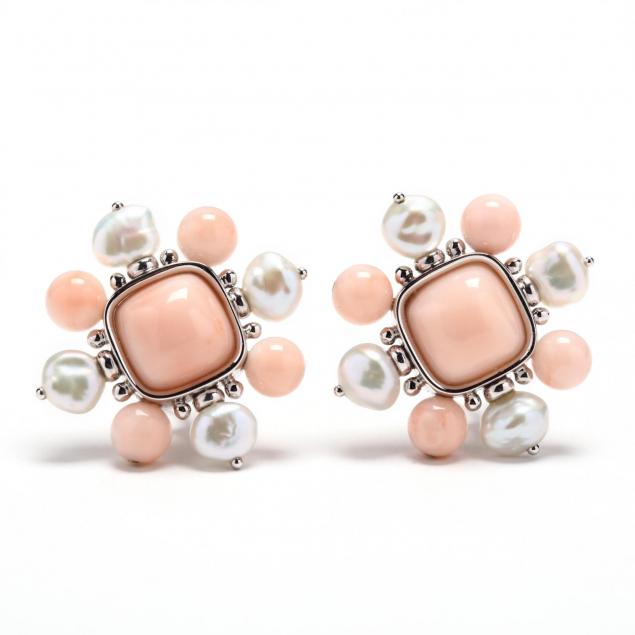 18kt-white-gold-pearl-and-coral-earrings