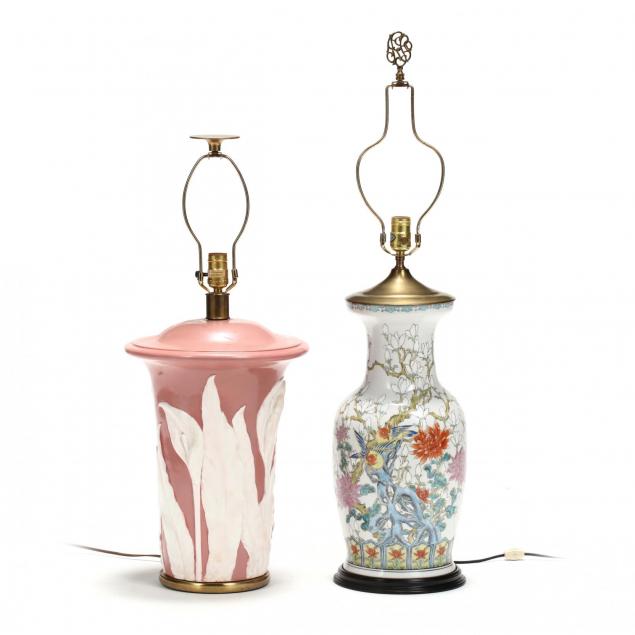 two-vintage-porcelain-table-lamps