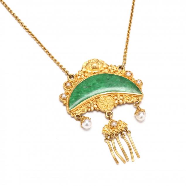 high-karat-gold-jadeite-and-pearl-necklace