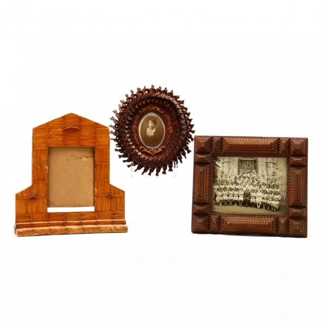 three-antique-tramp-art-frames