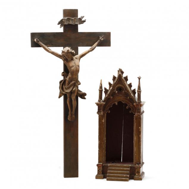 antique-crucifix-and-shrine