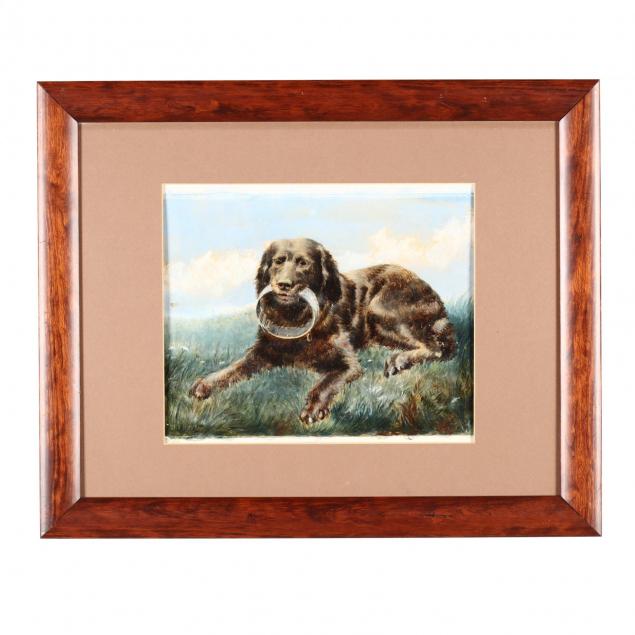 an-antique-english-school-painting-of-a-retriever