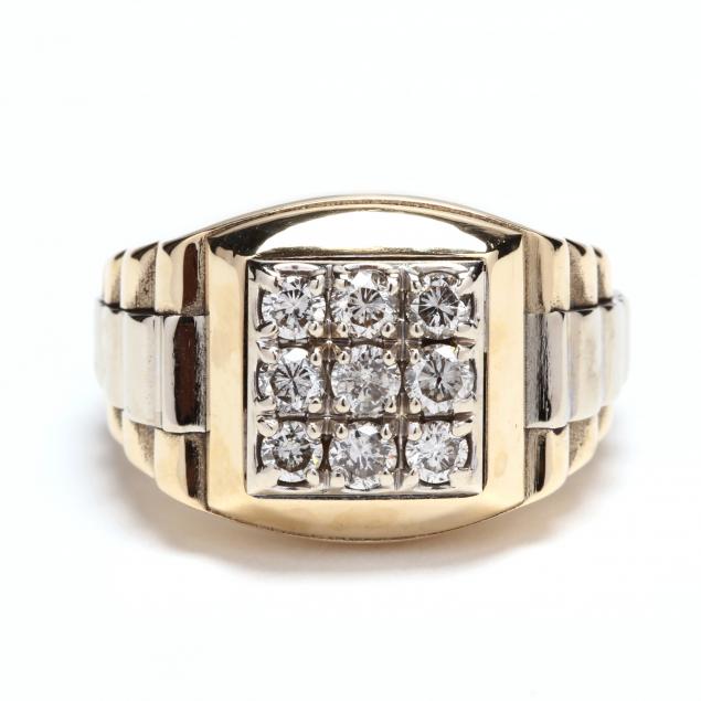 gent-s-14kt-bicolor-gold-and-diamond-ring