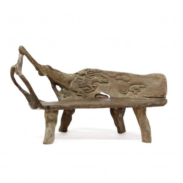 australian-carved-freeform-root-bench
