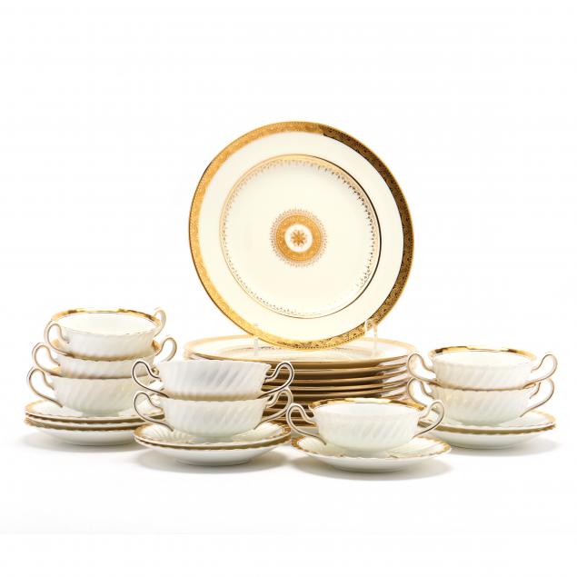 group-of-mintons-gold-china