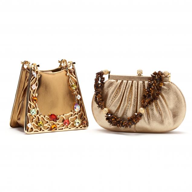 two-metallic-gold-evening-bags-judith-leiber