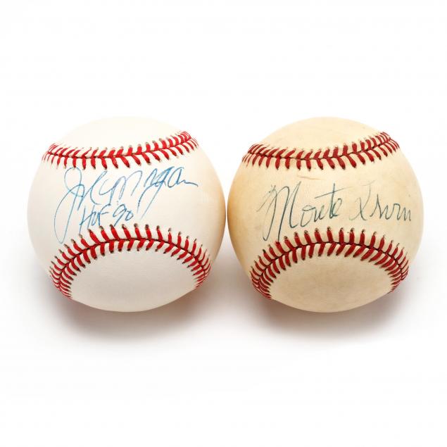 two-autographed-baseballs-monte-irvin-and-joe-morgan