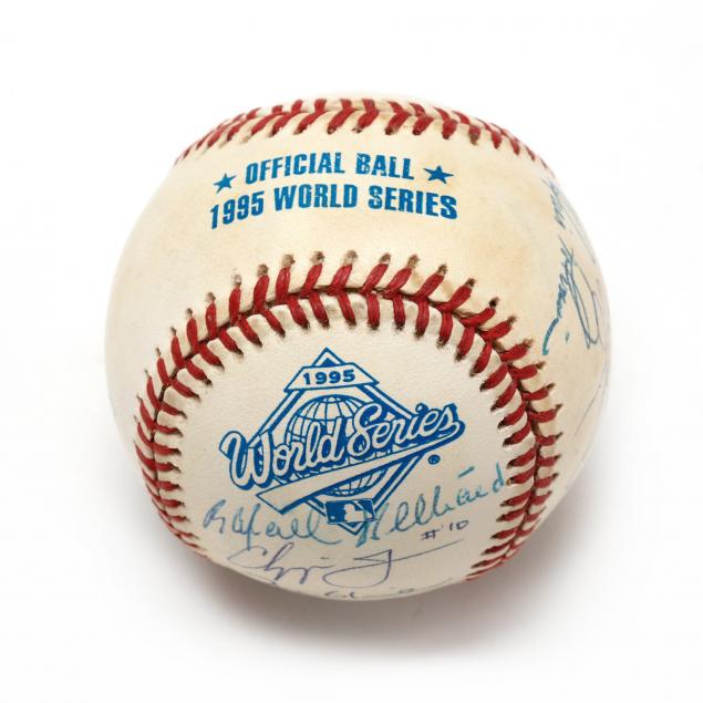 1995-atlanta-braves-team-autographed-baseball-with-16-signatures