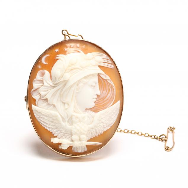 gold-and-carved-athena-cameo-brooch