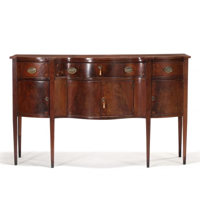 new-england-federal-inlaid-mahogany-serpentine-front-sideboard