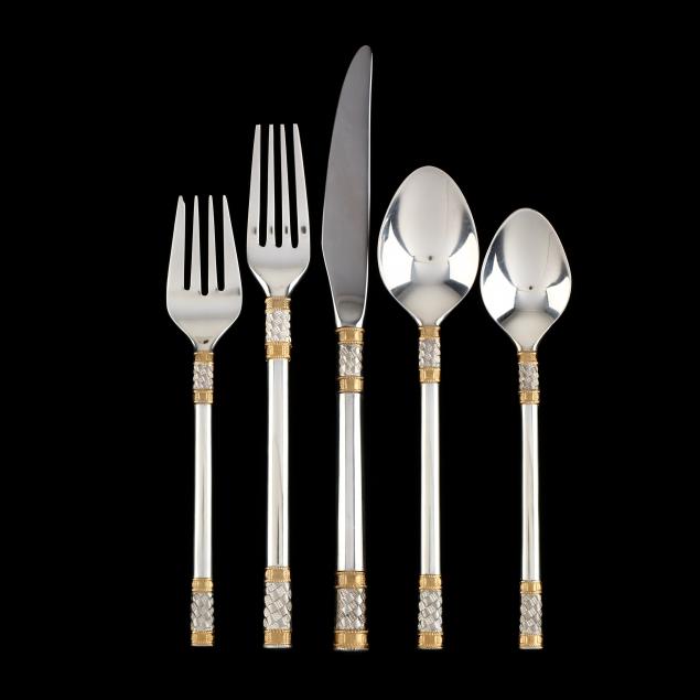 wallace-golden-aegean-weave-sterling-silver-flatware-service