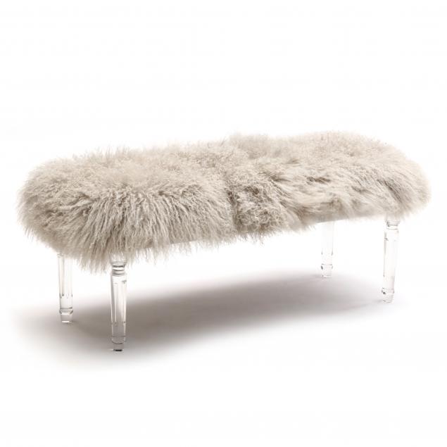 angora-goat-wool-and-lucite-bench