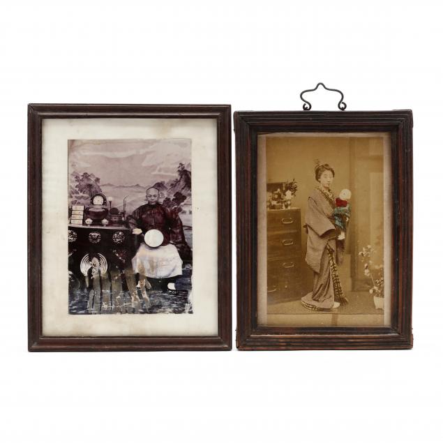 two-vintage-asian-photographs-in-wooden-frames-with-mirror-backs