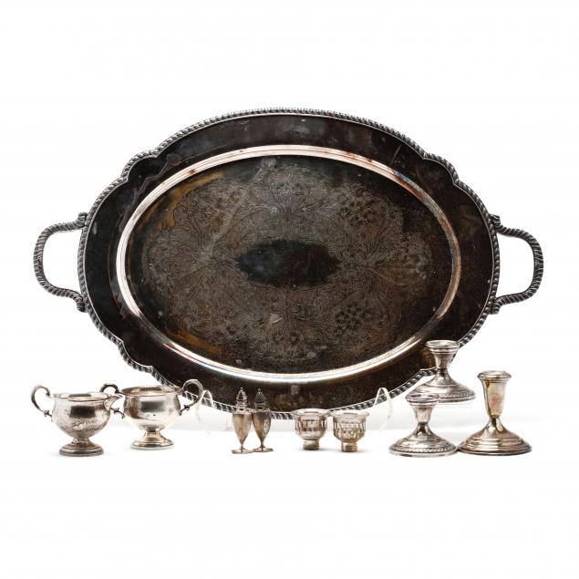 a-silverplate-tray-with-sterling-silver-holloware