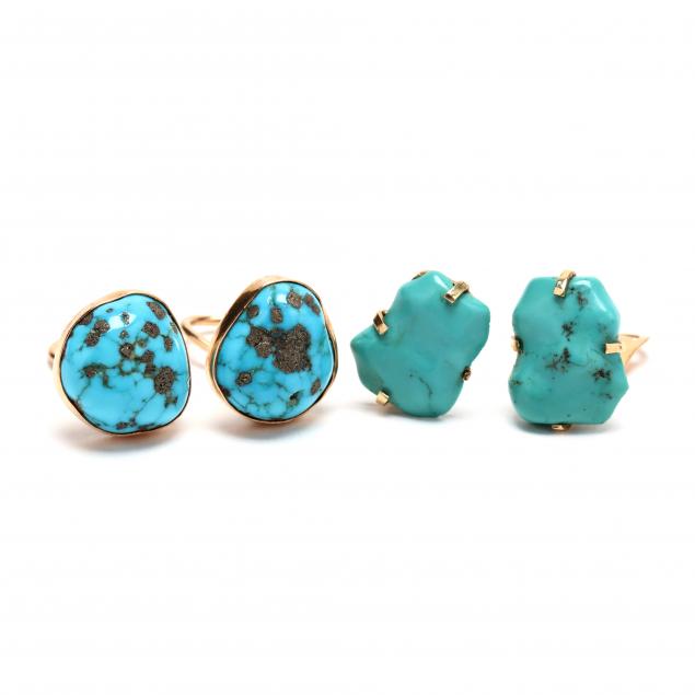 gold-turquoise-clip-on-earrings