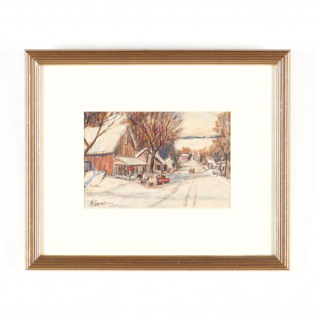 r-l-thompson-ny-20th-century-winter-village-scene
