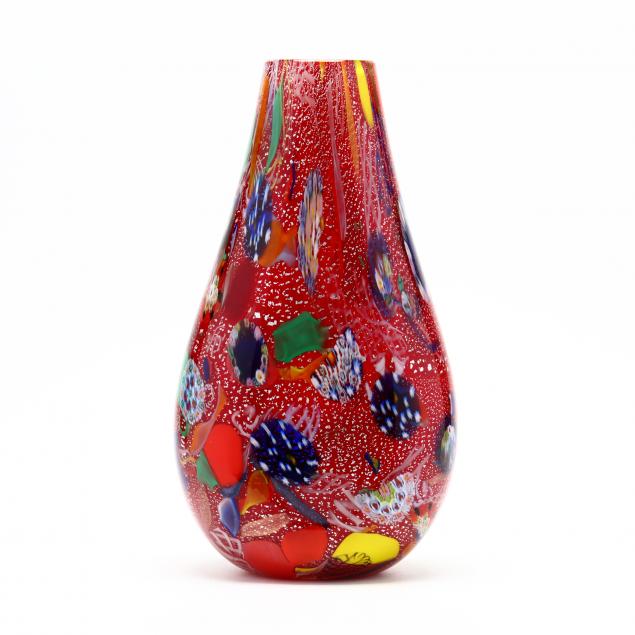 signed-murano-millefiori-art-glass-vase