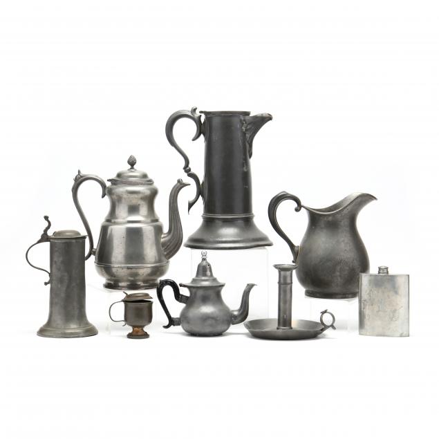 group-of-vintage-pewter