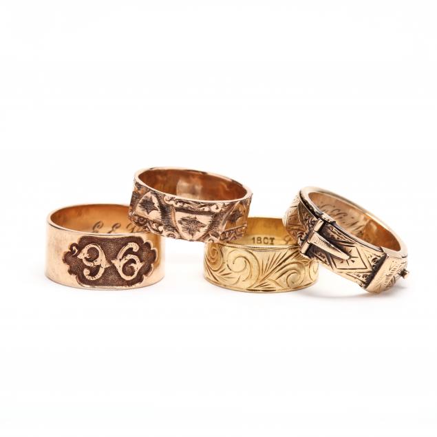 four-antique-gold-bands