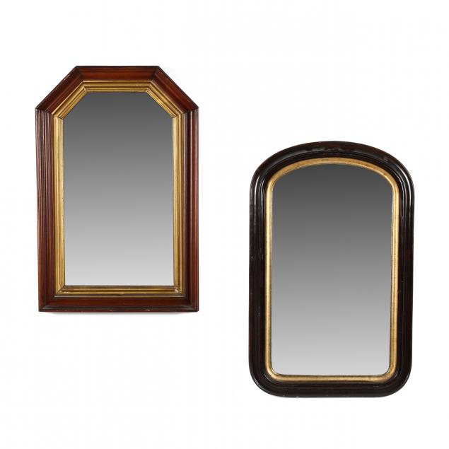 two-victorian-shaped-wall-mirrors