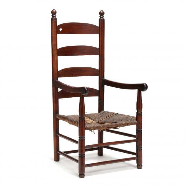 oversized-antique-ladder-back-arm-chair
