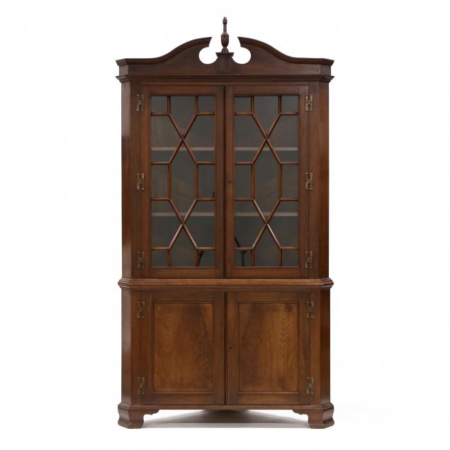 chippendale-style-mahogany-corner-cabinet